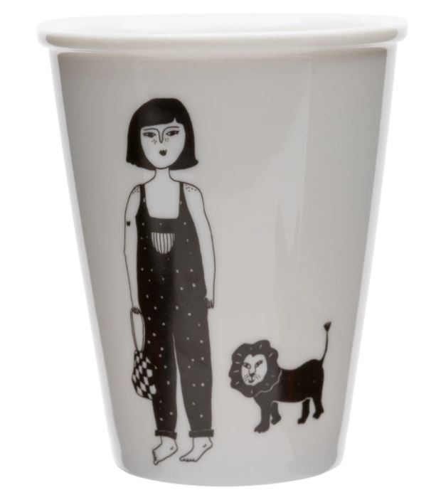 cup/beker girl with cub