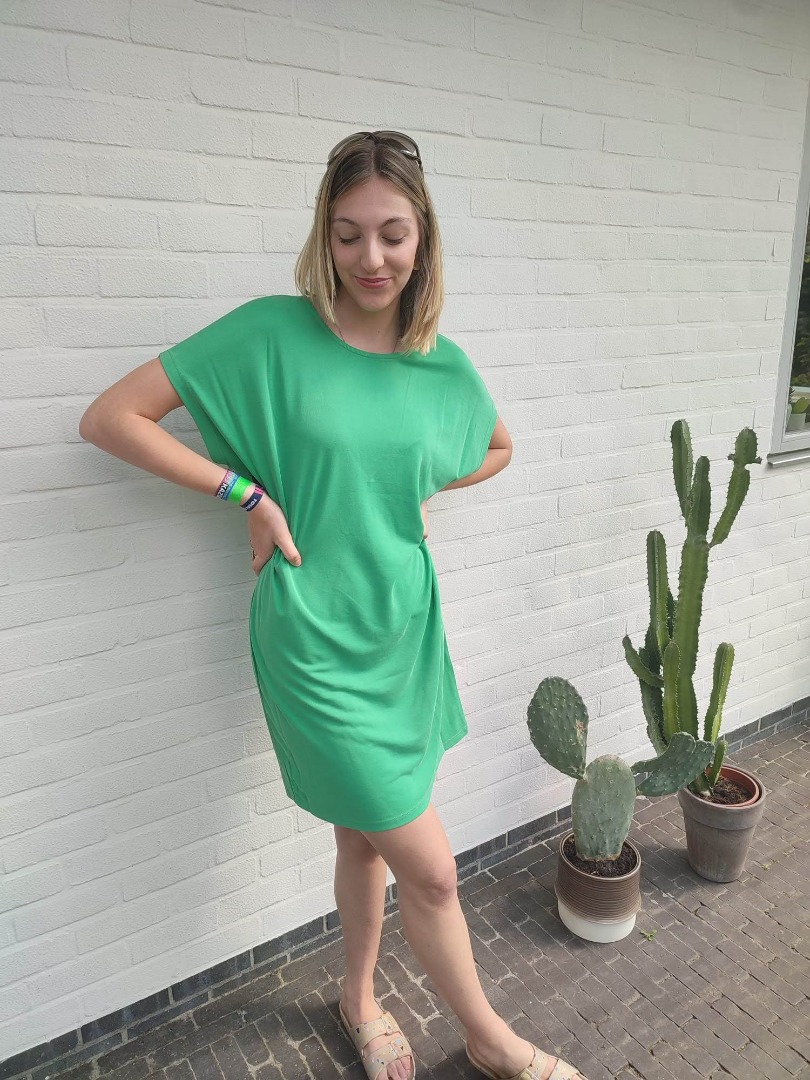 kattie dress bright green