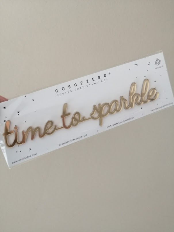 magnetic quote - time to sparkle - gold 