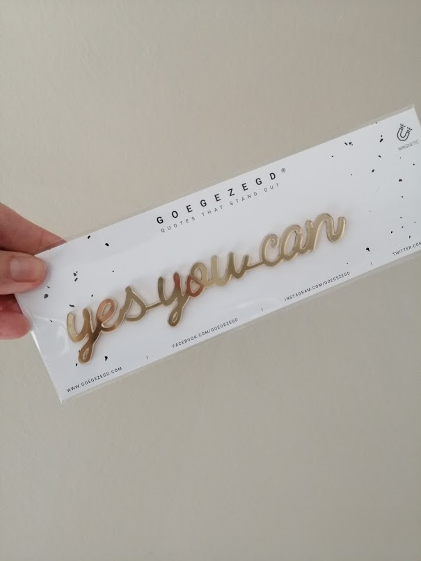 magnetic quote - yes you can - gold 