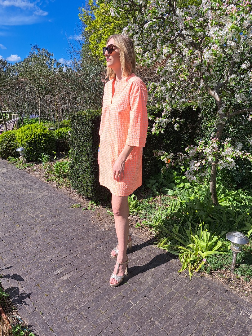 Lena short dress big orange