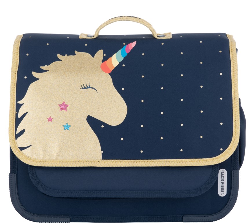 schoolbag paris large - unicorn polkadots