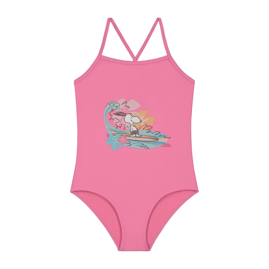 badpak ride the wave snoopy - azela pink 